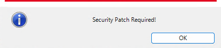 Security Patch Required notification